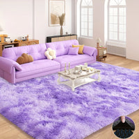 VIKAMA Alfombra Morada Sedosa de Ensueño Alfombra de Alta Gama para Sala de Estar Alfombra para Habitación de Niñas Alfombras de Noche Cálida Lavable Alfombra Decorativa para el Hogar