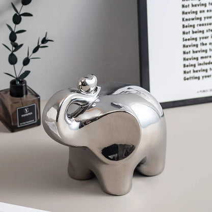 Figurita de elefante de dibujos animados, decoración bohemia para el hogar, adorno para sala de estar, vitrina de vino, escritorio, mueble de TV.