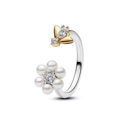 925 Sterling Silver Lotus Bow Ring | Elegant Women's Gift Ring