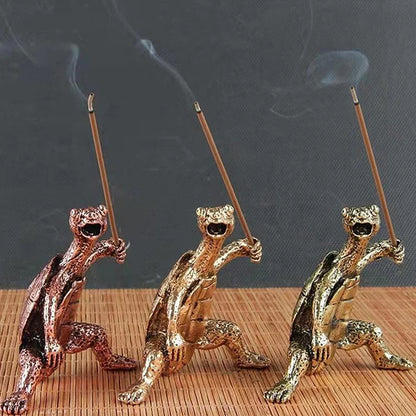 Mini Metal Turtle Incense Holder | Cute Animal Sandalwood Stick Burner for Home Decor