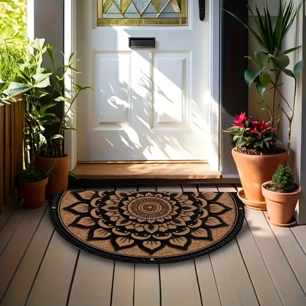 Tapis de sol VIKAMA de style américain à motif floral, antidérapant et anti-salissure, tapis de décoration intérieure pour l'entrée, la salle de bain et la cuisine