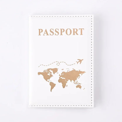 World Map Passport Cover | PU Leather Travel Wallet