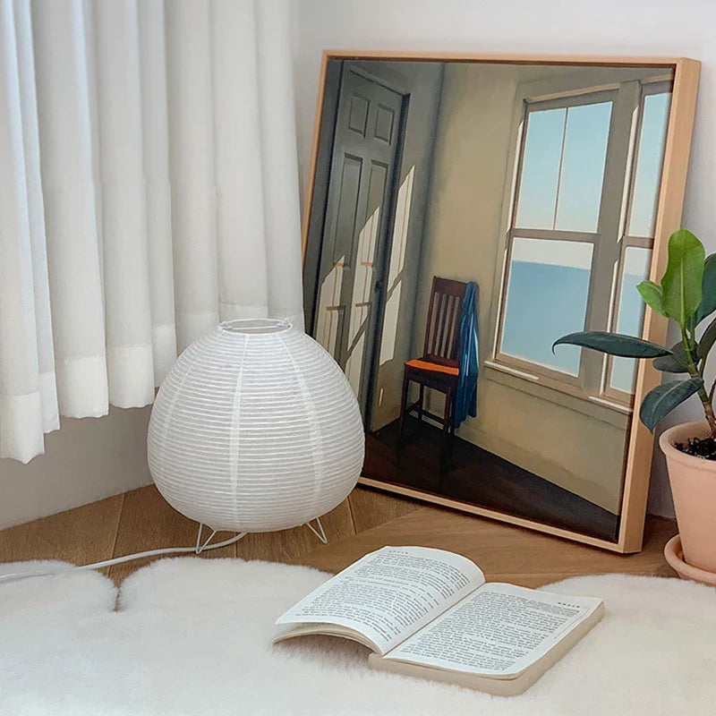 Nordic LED Table Lamp Wabi Sabi Bedside Desk Light for Bedroom Living Room