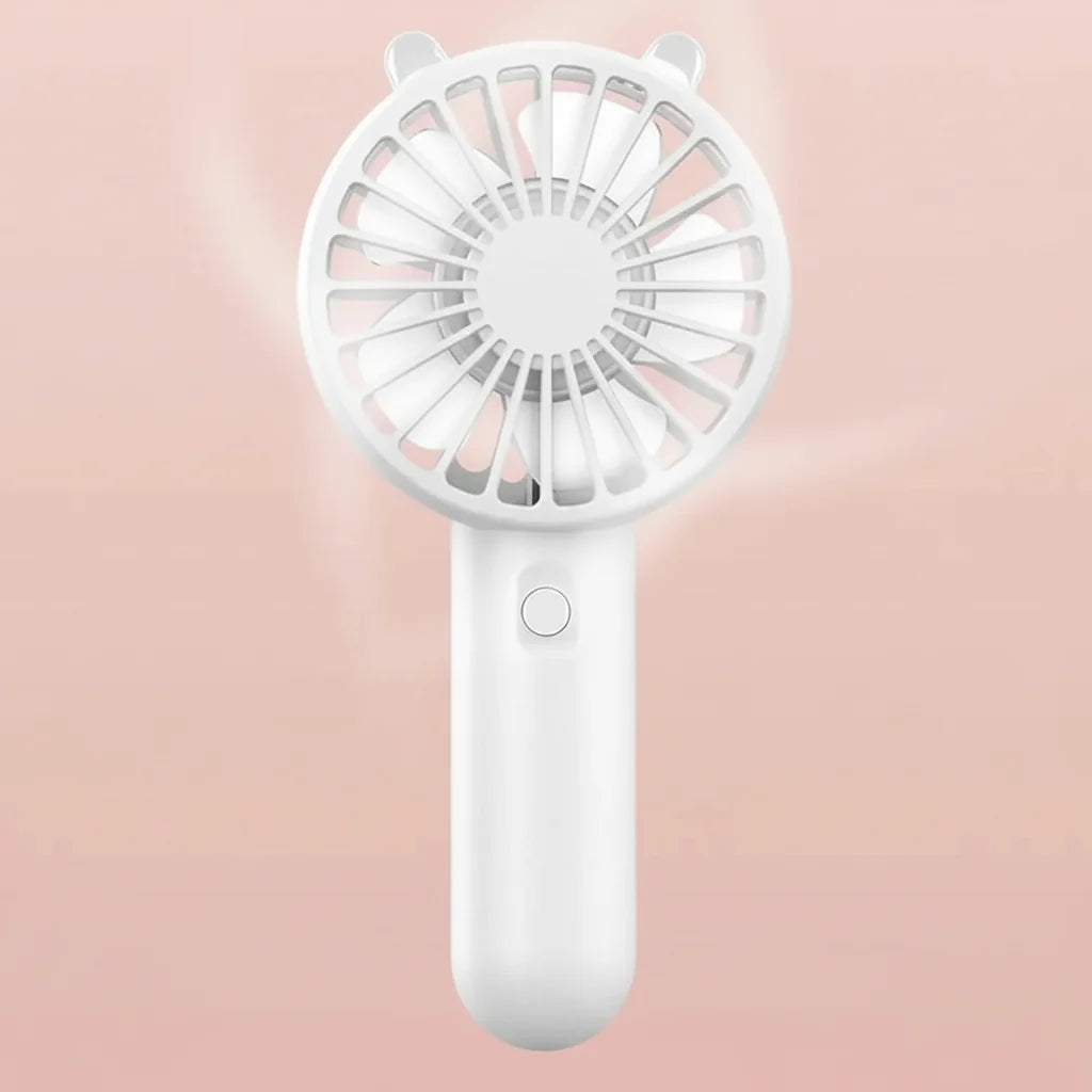 Portable Hand Fan | Mini Handheld Fan with 3-Speed Airflow Control | USB Rechargeable for On-the-Go Comfort