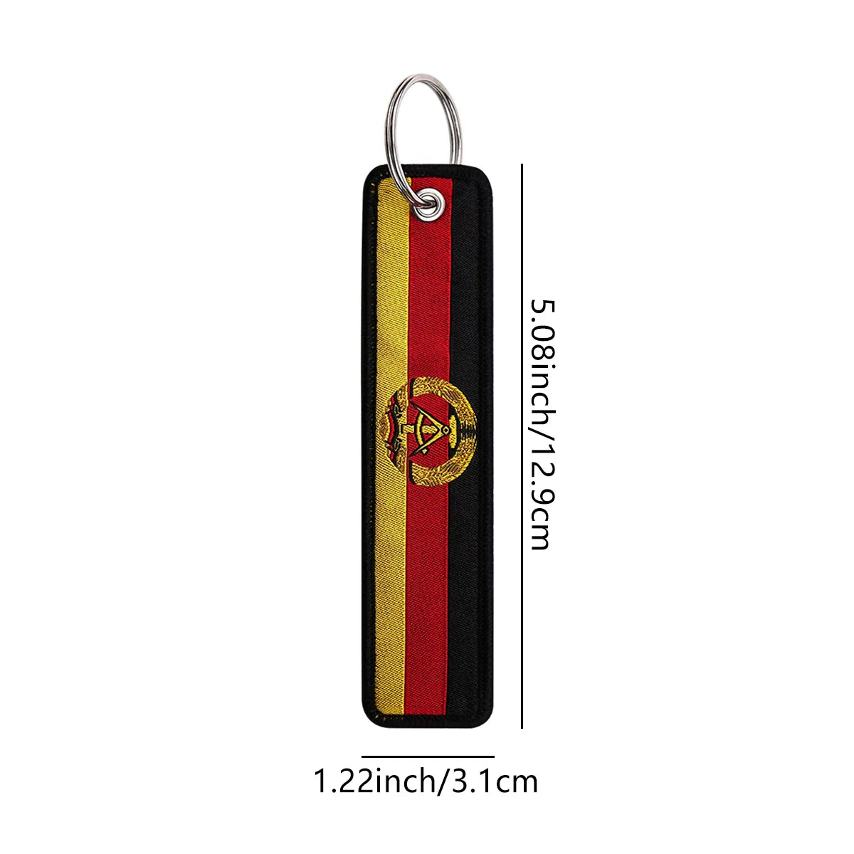 National Flags Embroidery Key Fob | Motorcycle Car Backpack Keychain
