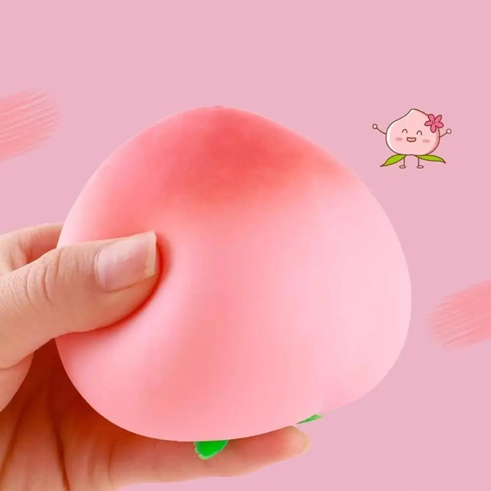Jouet anti-stress en forme de pêche douce | Remonte lentement pour enfants et adultes