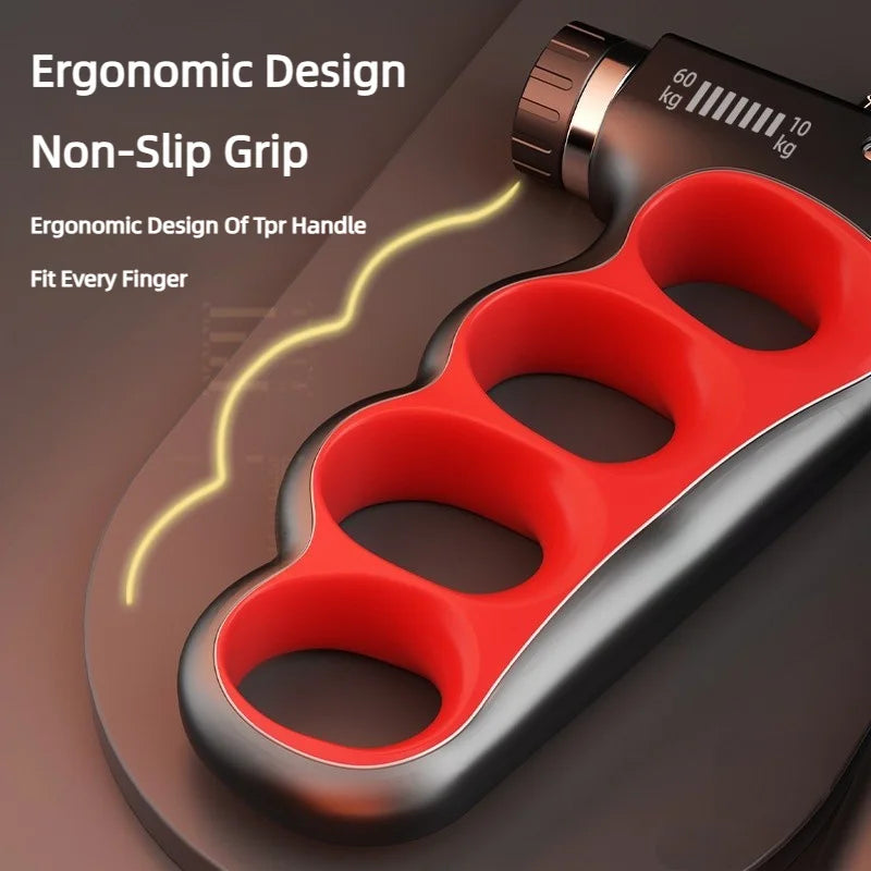 Adjustable Grip Strengthener with Digital Counter Hand Rehab Trainer