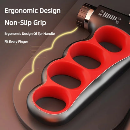 Adjustable Grip Strengthener with Digital Counter Hand Rehab Trainer