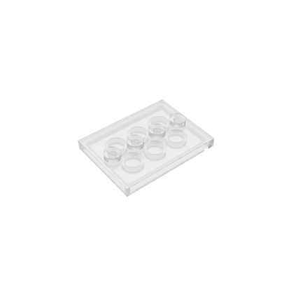 Gobricks GDS-980 Tile, Modified 3 x 4 with 4 Studs in Center | Compatible Building Block for DIY and MOC