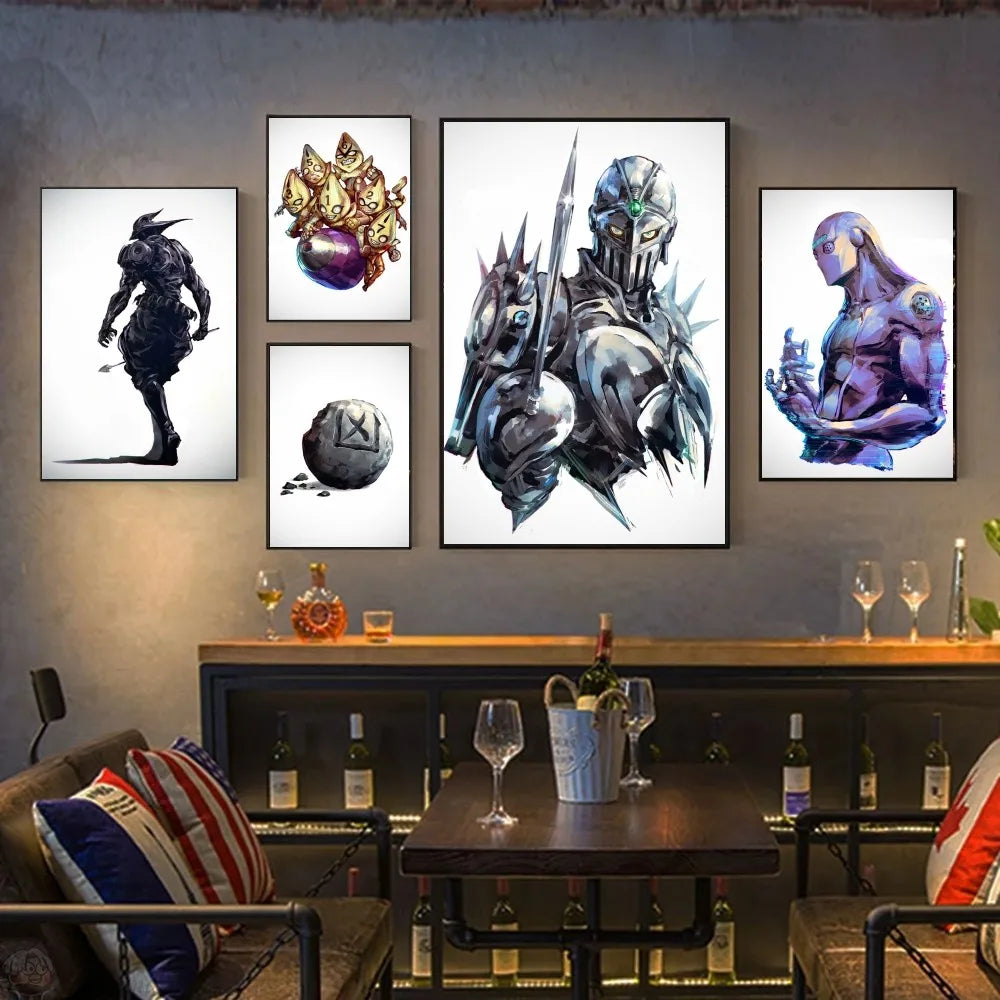 J-JoJo Stand Poster Affiches HD Décoration Maison Chambre Bar Café Art Peinture Murale Image