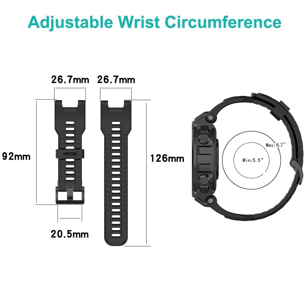 Amazfit T-Rex Replacement Strap | Silicone Watchband with Tool