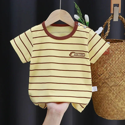 Kids Cartoon Cotton T-Shirt – Soft Summer Tee for Babies and Toddlers, Unisex Casual Top