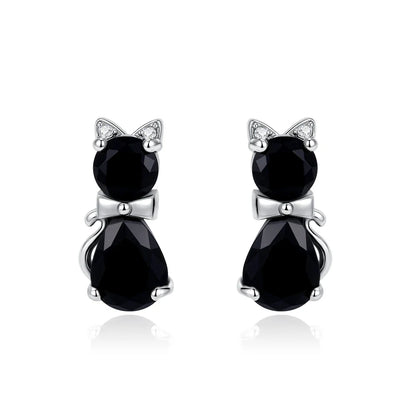 925 Sterling Silver Elephant Cherry Earrings | Sparkling Stud Earrings for Women