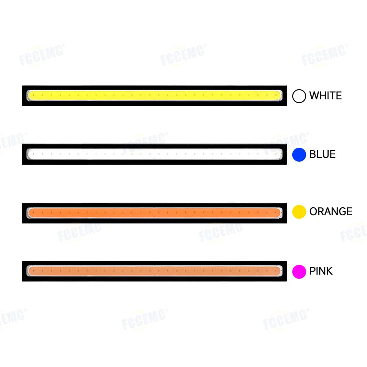 2pcs Ultra Thin Bright LED Car COB Daytime Running Lights | 12V Waterproof Night Lighting Decorative Ambient Lamp Bar