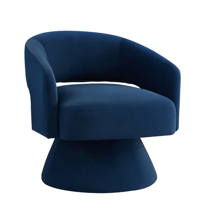 360° Comfort Swivel Upholstered Velvet Round Accent Armchair