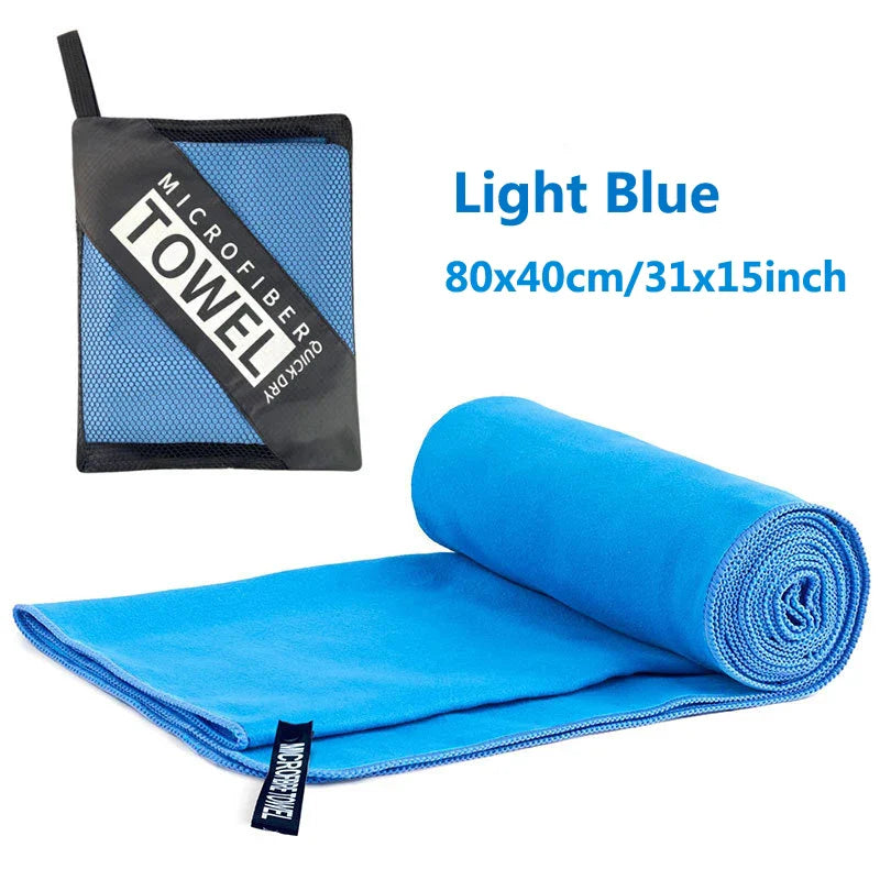 Quick-Dry Microfiber Travel Towel | 40x80cm Super Absorbent Camping & Gym Towel