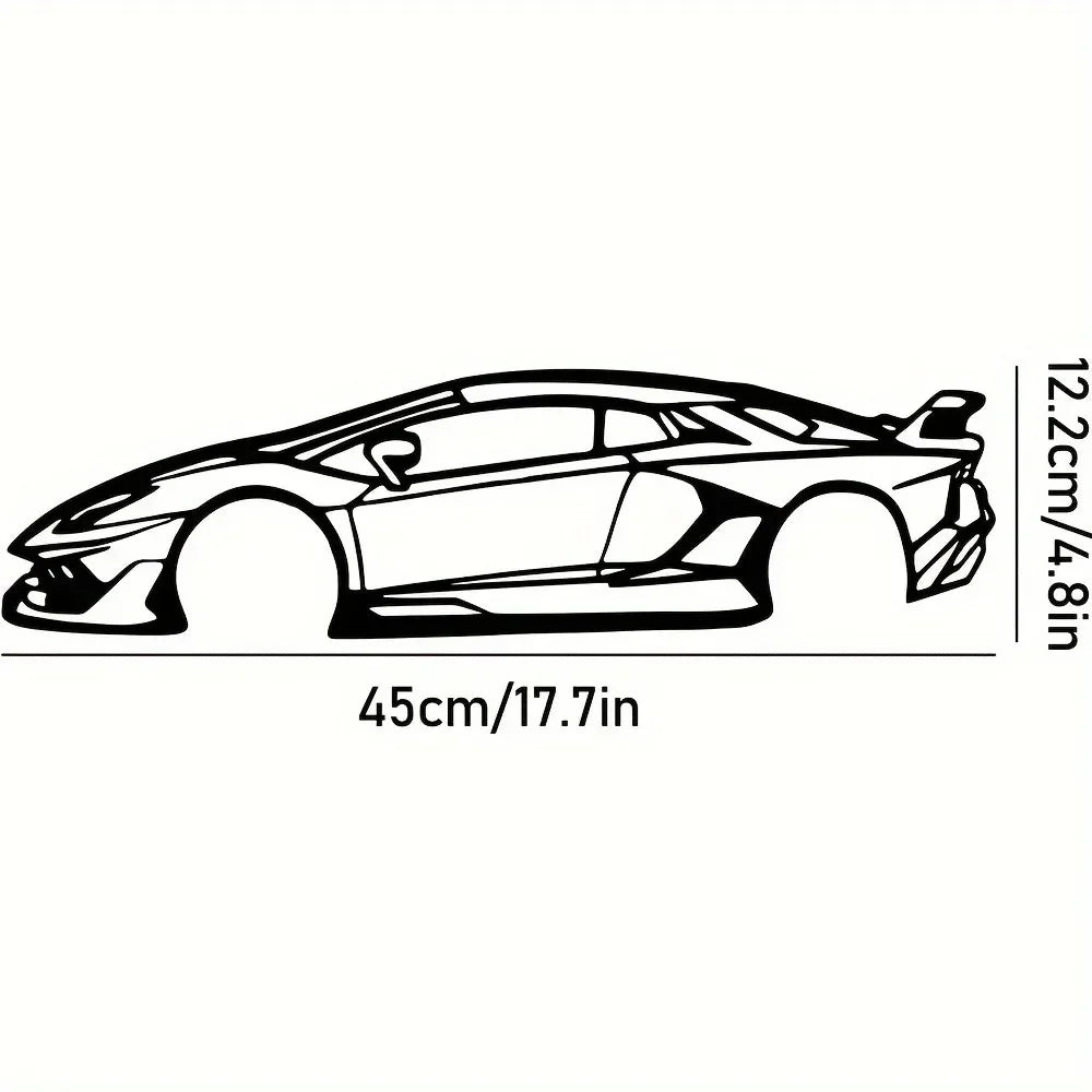 Ligne métallique décorative « Hot Border », spécialement conçue pour les passionnés d'automobile souhaitant créer des présentoirs muraux.