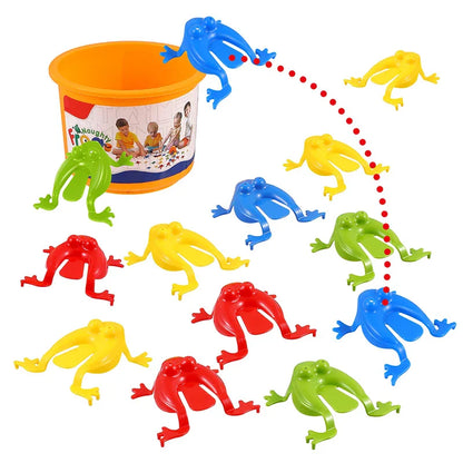 Press and Jump Frog Stress Relief Toy | Family Interactive Sports Game for Kids