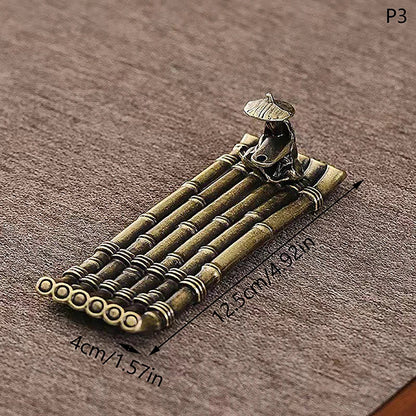 Traditional Japanese Incense Holder Old Men Fishing Boat Design | Aromatherapy Ornament for Home Decor