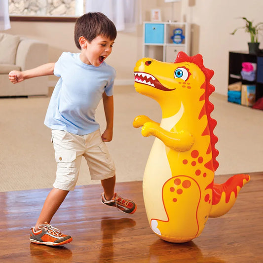 Inflatable Punching Bag for Kids and Adults | 90 cm Dinosaur Tumbler Boxing Toy