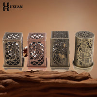 Square Vertical Incense Burner | Small Xiangyun Alloy Holder for Indoor Aromatherapy