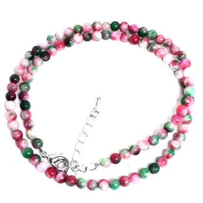 2025 Natural Stone Crystal Choker Necklace | 4mm Bohemian Adjustable Choker