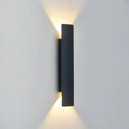 Outdoor Waterproof Wall Light – 18W LED Black Aluminum Exterior Lamp for Bedroom