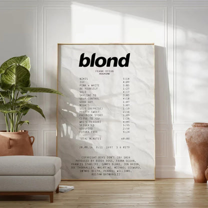 Tableaux décoratifs modernes de Frank Ocean Blond White Ferrari Cars Rap Hypebeast, affiches sur toile pour salon