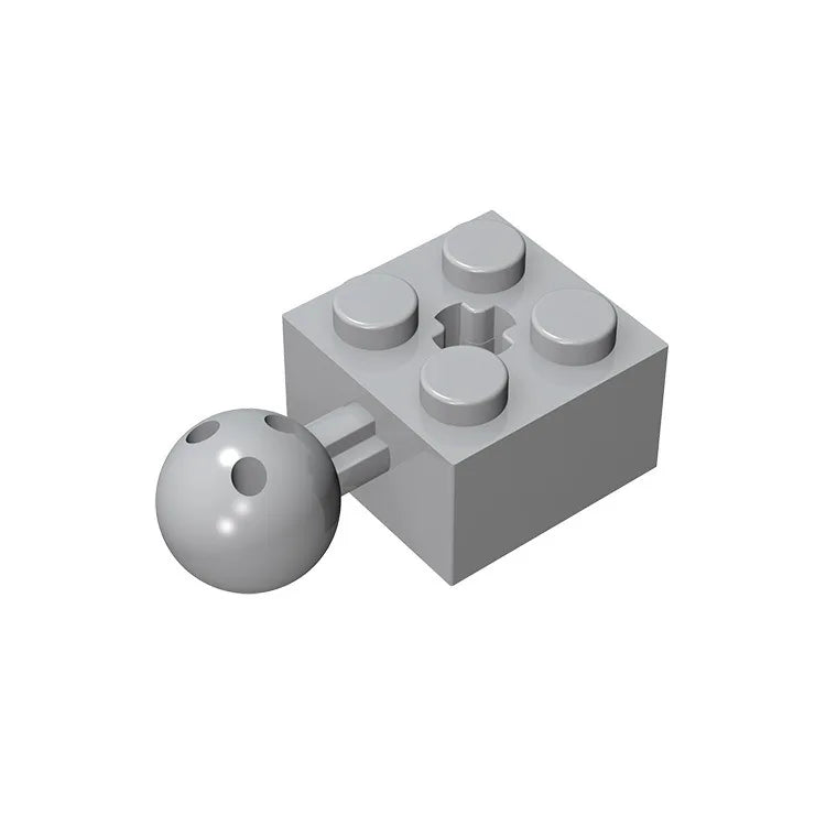 Gobricks GDS-976 Technical Brick Modified 2 x 2 with Ball Joint and Axle Hole | Compatible with Lego 57909
