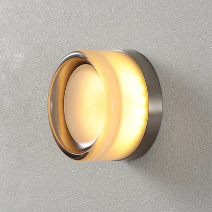 Modern LED Wall Sconce Amber Glass Living Room Bedroom Corridor Decor Light