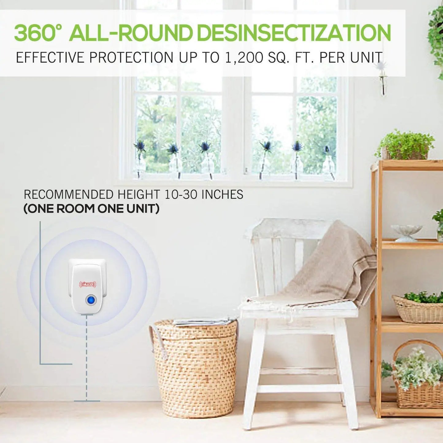 Ultrasonic Pest Repeller | Electronic Electromagnetic Mosquito and Rodent Control Device