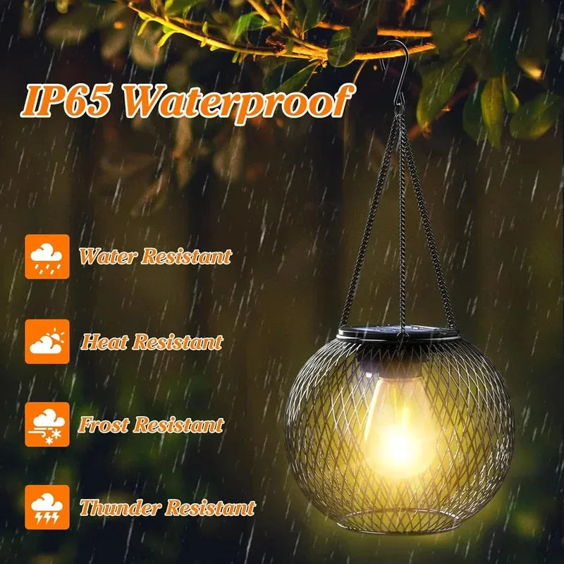 Ortiny Solar Lantern Outdoor – Waterproof Hanging Decorative Lights for Garden