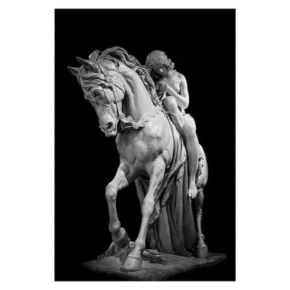 Nordic Simple Wall Art Black Ancient Greek Gods Sculpture David Statue Canvas Print Poster Home Living Room Bedroom Decoration