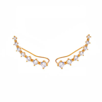 Korean Fashion Seven Star Zircon Earrings | Luxury Crystal Stars Stud Earrings