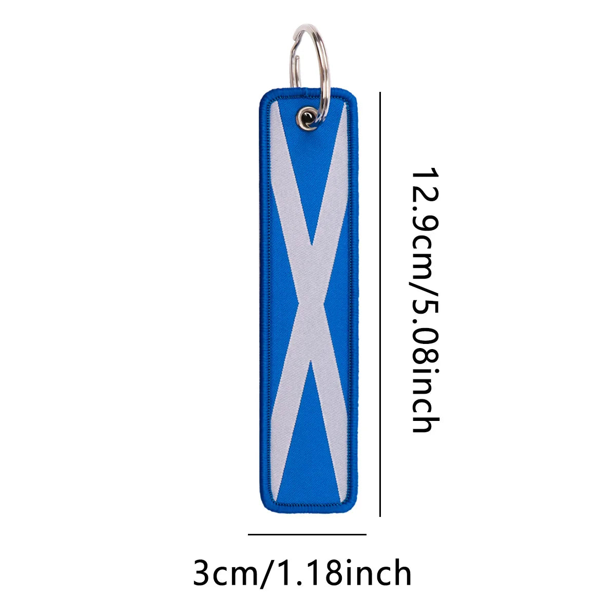 National Flags Embroidery Key Fob | Motorcycle Car Backpack Keychain