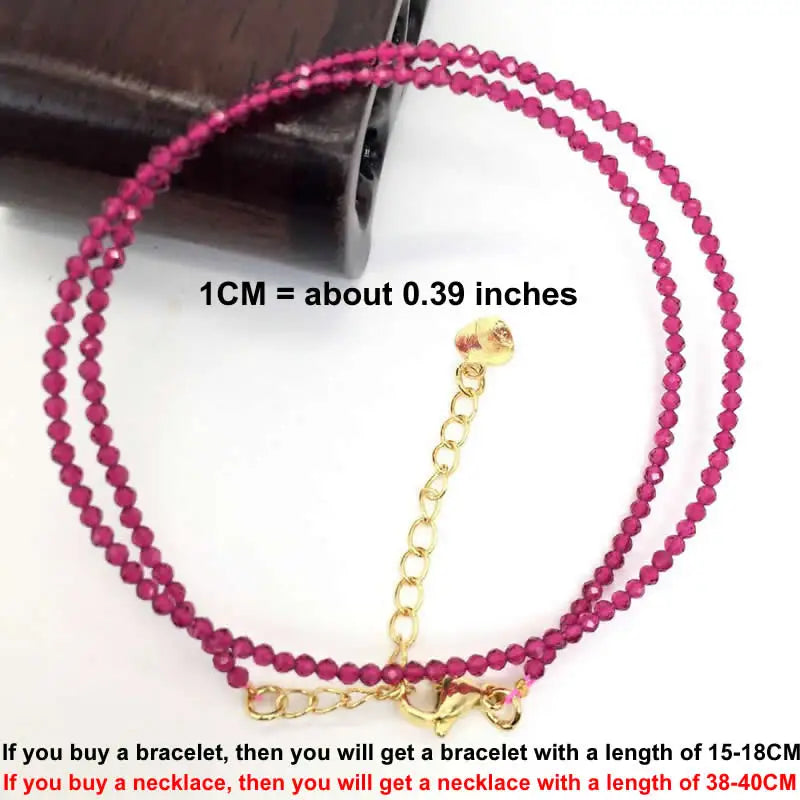 Faceted Gemstone Beaded Necklace and Bracelet Set | Natural Crystal Choker Jewelry for Men and Women