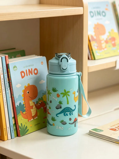 Cartoon Printed Straw Cup | BPA Free Plastic Water Bottle 500ml
