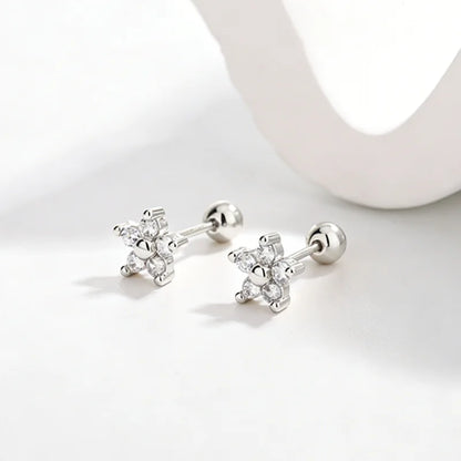 Heart Stud Earrings | Screw Back Cartilage Earrings for Women
