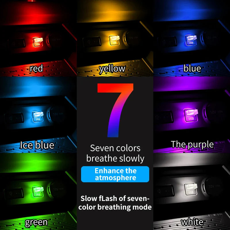 Car USB Atmosphere Light | LED Touch Control Interior Decoration Lamp