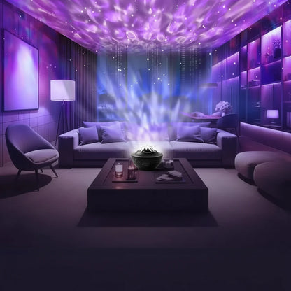 Galaxy Projector Starry Sky Night Light with Ocean Wave Music Remote USB for Kids