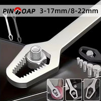 Adjustable Self-Tightening Double Head Wrench | Multi-Functional Tool for Cars, Bicycles, and Homes
