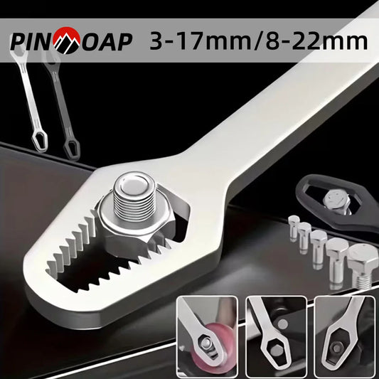 Adjustable Self-Tightening Double Head Wrench | Multi-Functional Tool for Cars, Bicycles, and Homes