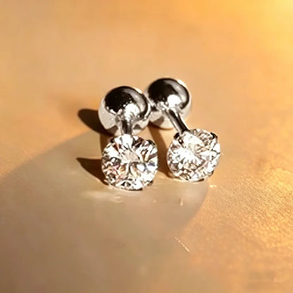 Heart Stud Earrings for Women | Hypoallergenic Screw Back Piercing Jewelry