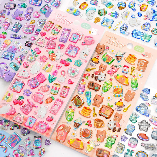 Colorful Cartoon Candy Stickers for Scrapbooking | DIY Journal Decoration Set