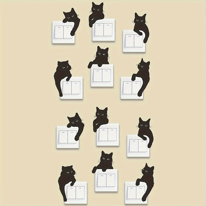 Cat Switch Stickers | Removable Vinyl Decals for Light Switches