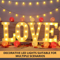 21.8cm White LED Letter&Number Night Lights,Battery Powered Decoration Lights,Wall Lights For Wedding,Birthday,Party,Christmas