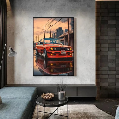 Peinture Moderne Voitures E30 M3 Affiche et Impressions sur Toile Photos Murales pour la Décoration Intérieure Salon