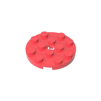 Gobricks GDS-841 Round Plate 4x4 with Hole | Compatible Building Block for DIY Creations