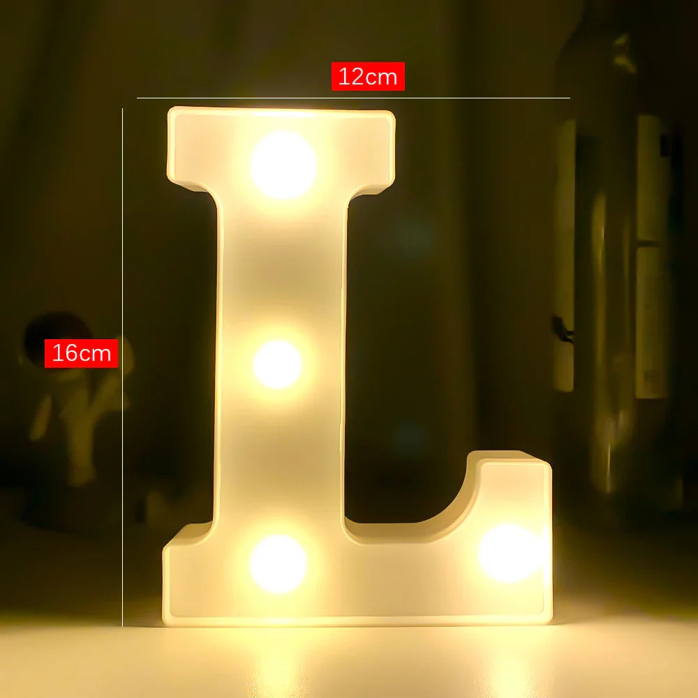Creative Luminous Letter Night Light | Battery-Powered LED Decor for Parties