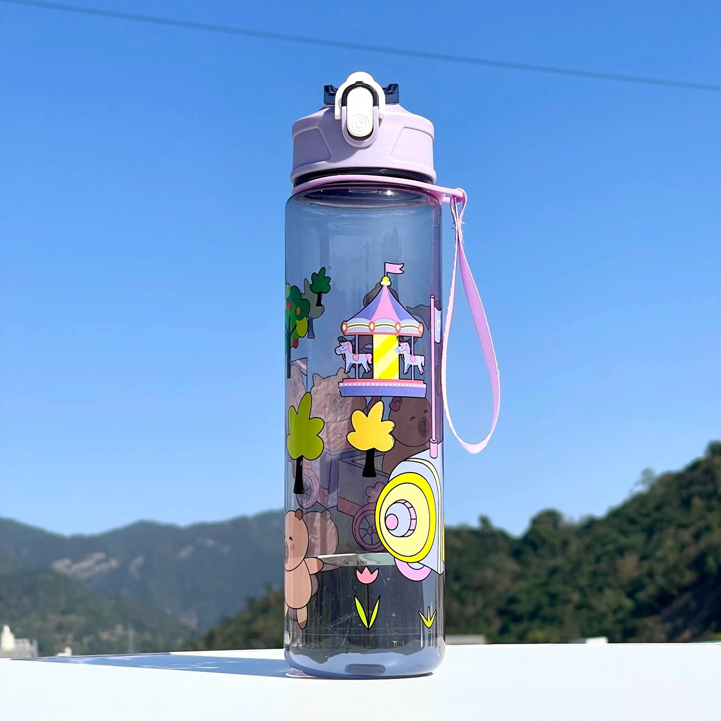 Kapibala Straw Cup | Large Capacity 800ml Sports Water Bottle